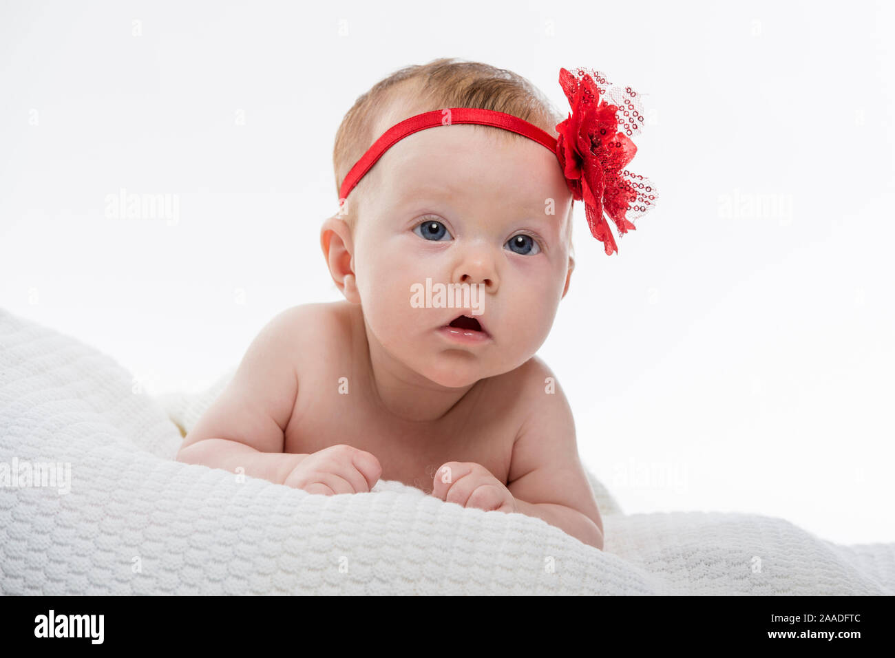 Baby, 3 Monate alt , Maedchen, Portraet, Stock Photo
