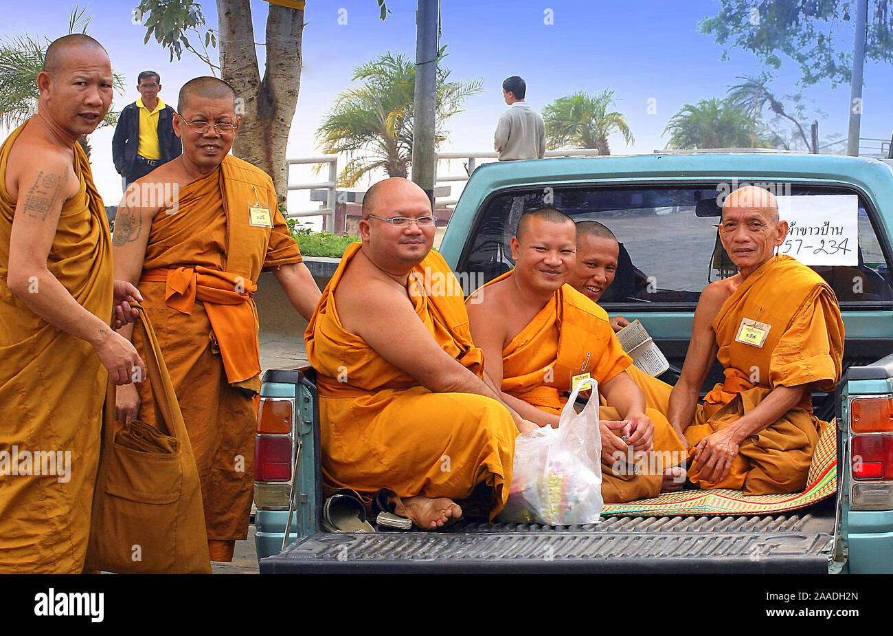 Gruppe Moenche Stock Photo