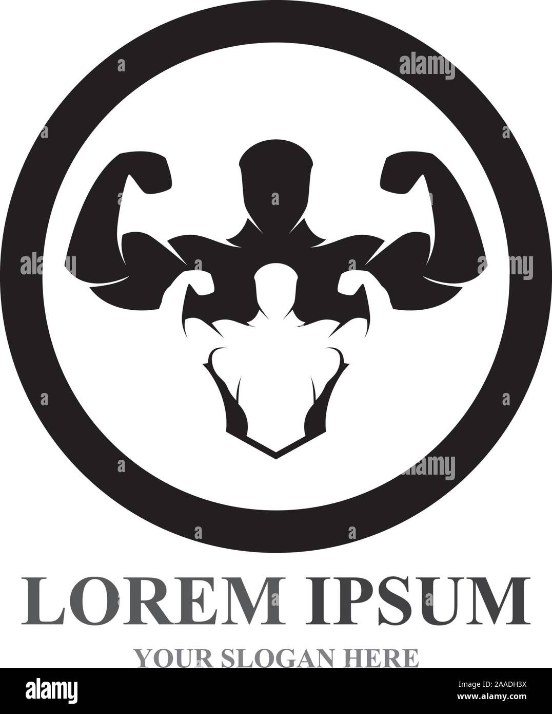 Vector object and Icons for Sport Label Gym Badge Fitness Logo Design