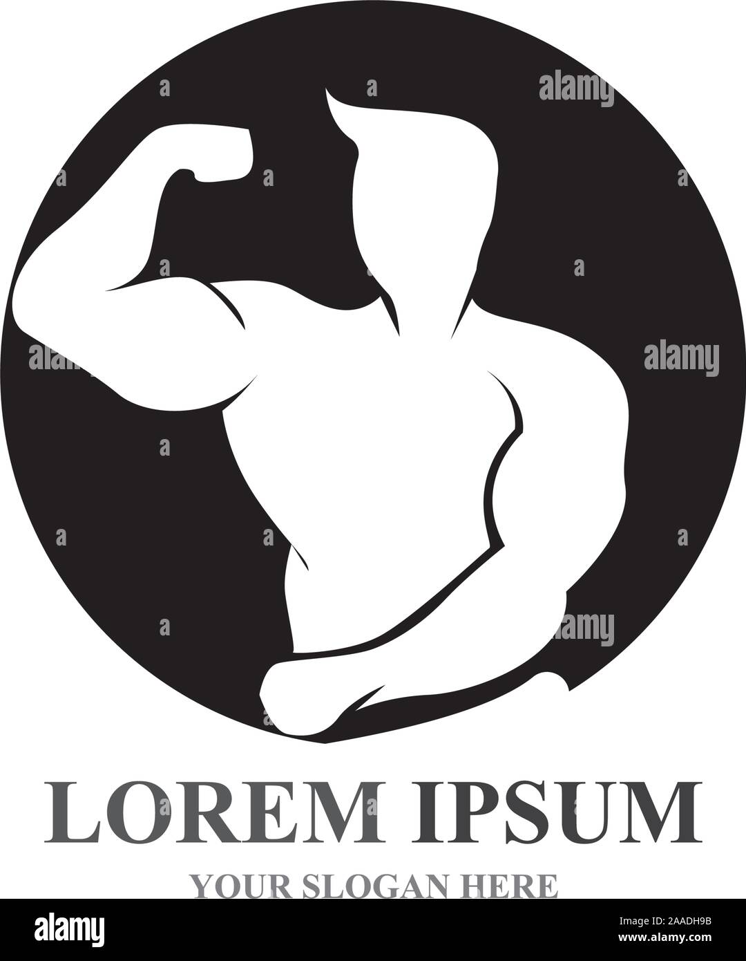 Vector object and Icons for Sport Label Gym Badge Fitness Logo Design