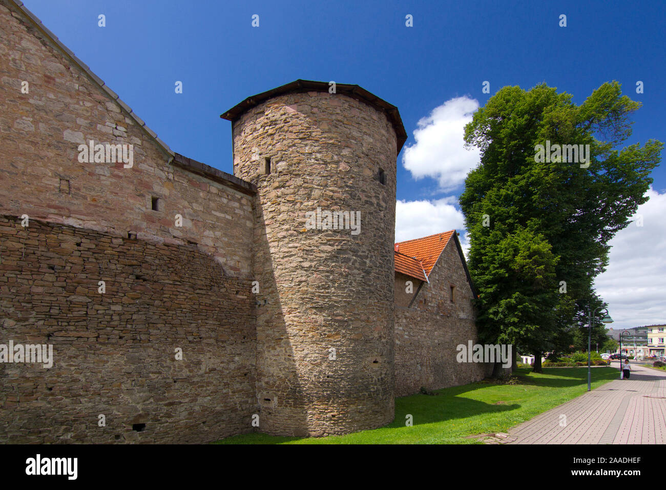 Bundesrepublik Deutschland,Hessen, Bad Orb,historische Stadtmauer (redaktionell,no pr) Stock Photo