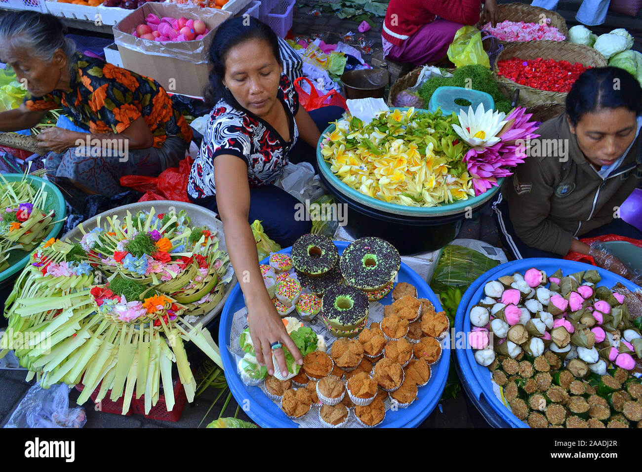 Typischer Markt in Rangon / Yangon Stock Photo