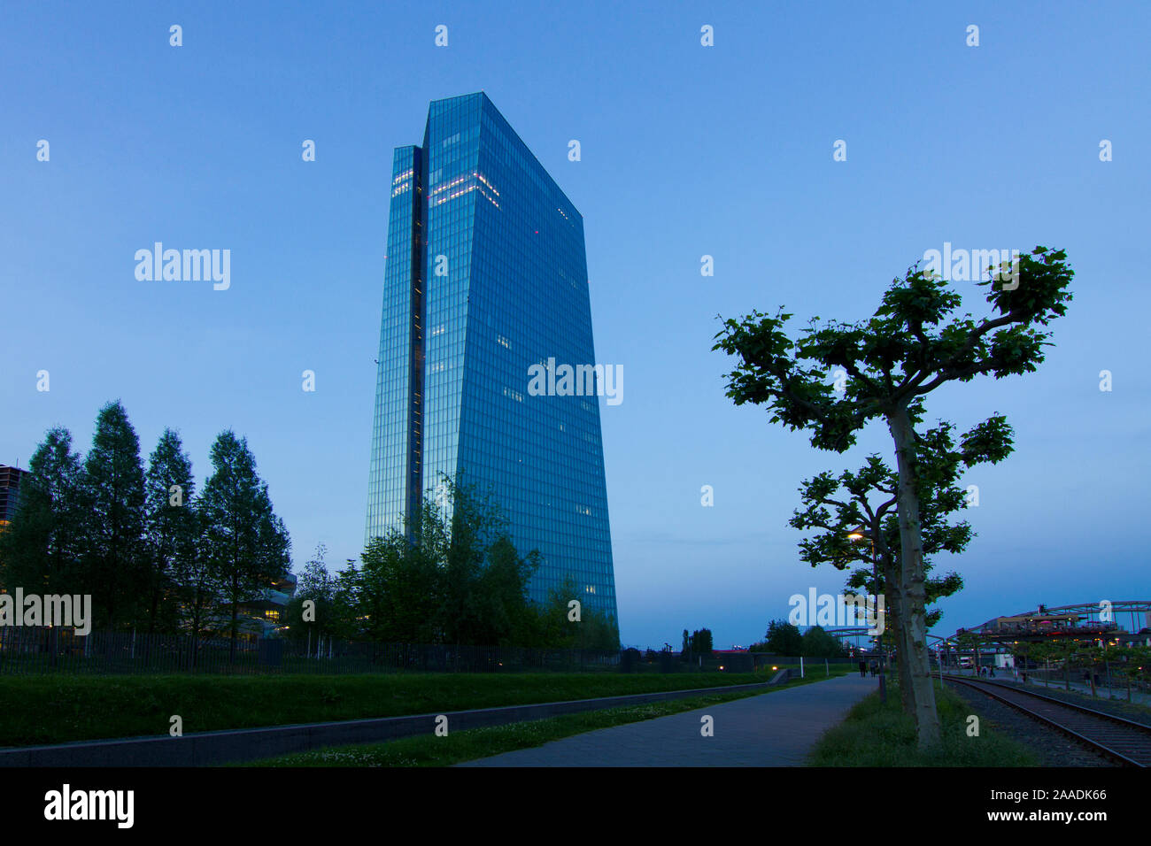 Bundesrepublik Deutschland,Hessen,Frankfurt,Gebäude der Europäischen Zentralbank EZB, nur redaktionell, no pr Stock Photo