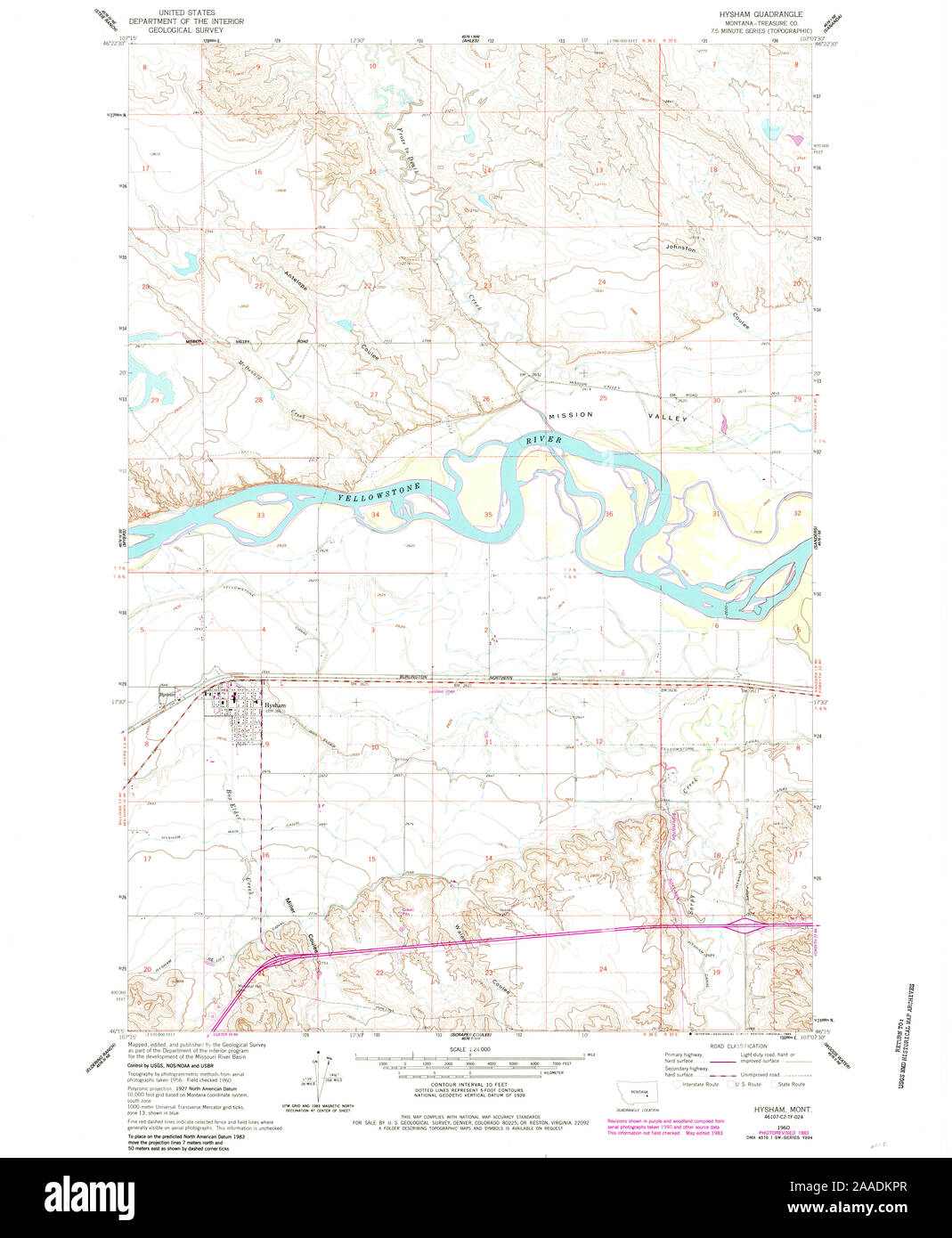 Map of hysham montana hires stock photography and images Alamy