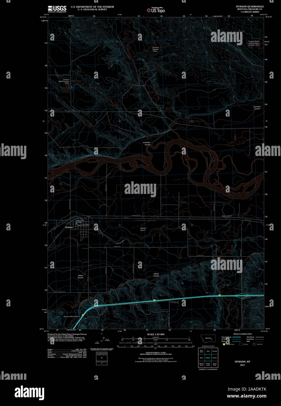 Map of hysham montana hires stock photography and images Alamy