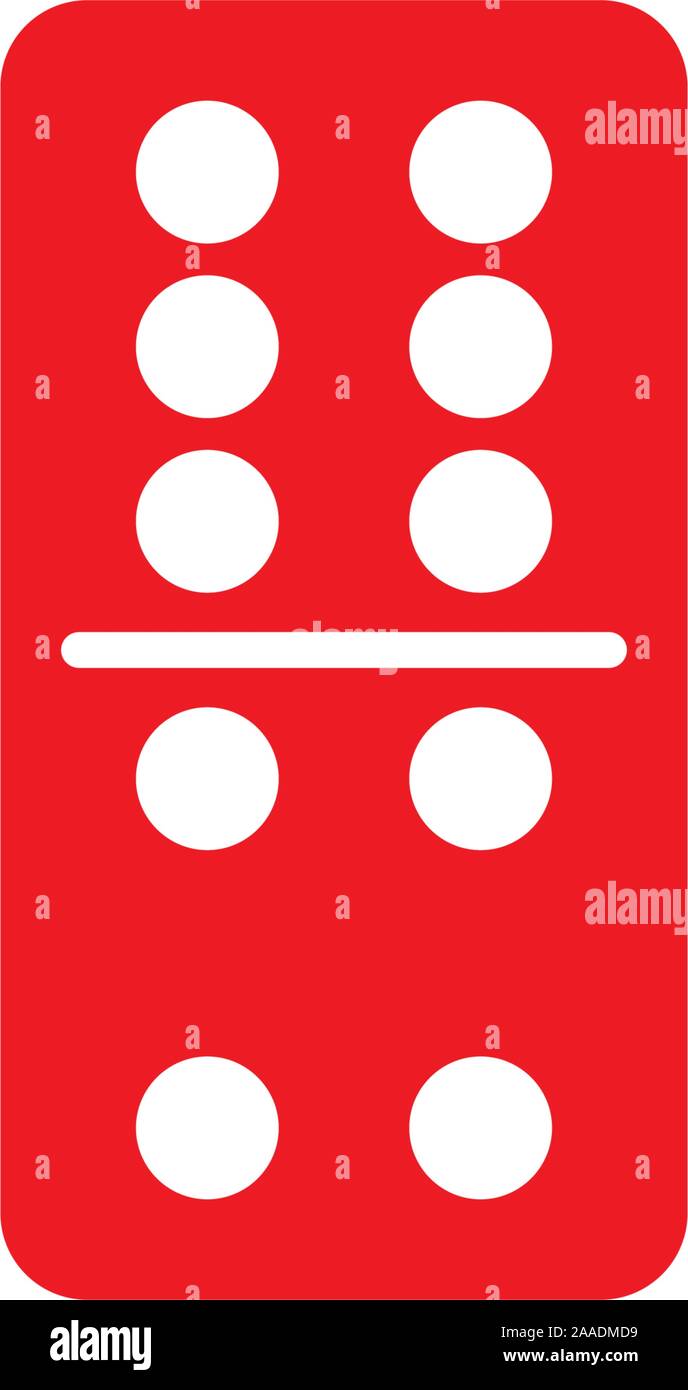 red dominoes vector symbol template Stock Vector