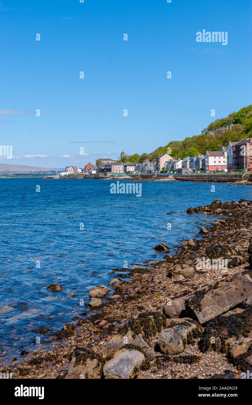 The seafront at Gourock Stock Photo