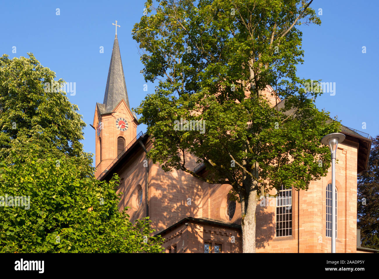 Deutschland,Bayern,Spessart,Hafenlohrtal,Kirche Sankt Nikolaus in Rothenbuch, (nur redaktionell, no pr) Stock Photo