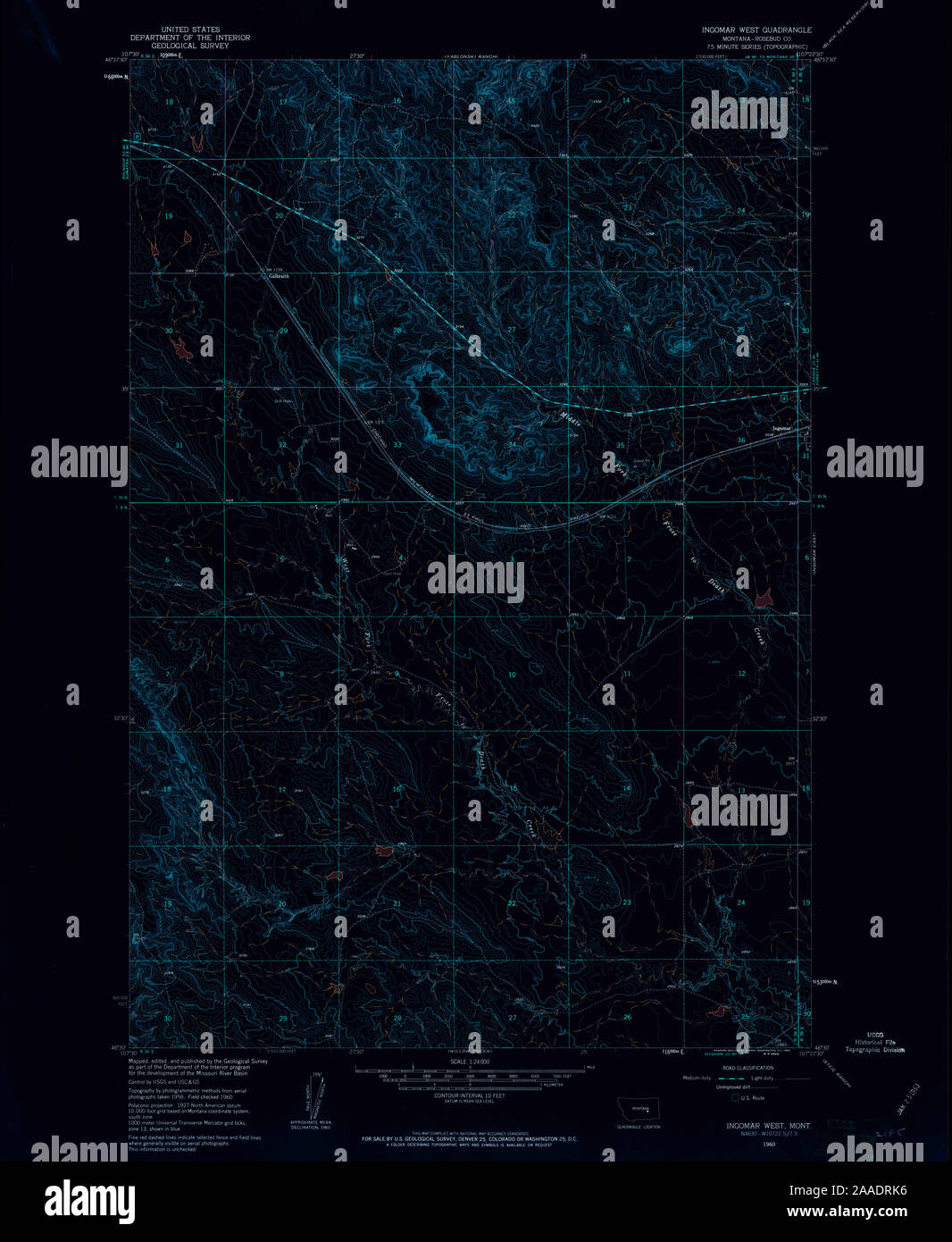 Map of ingomar montana hires stock photography and images Alamy