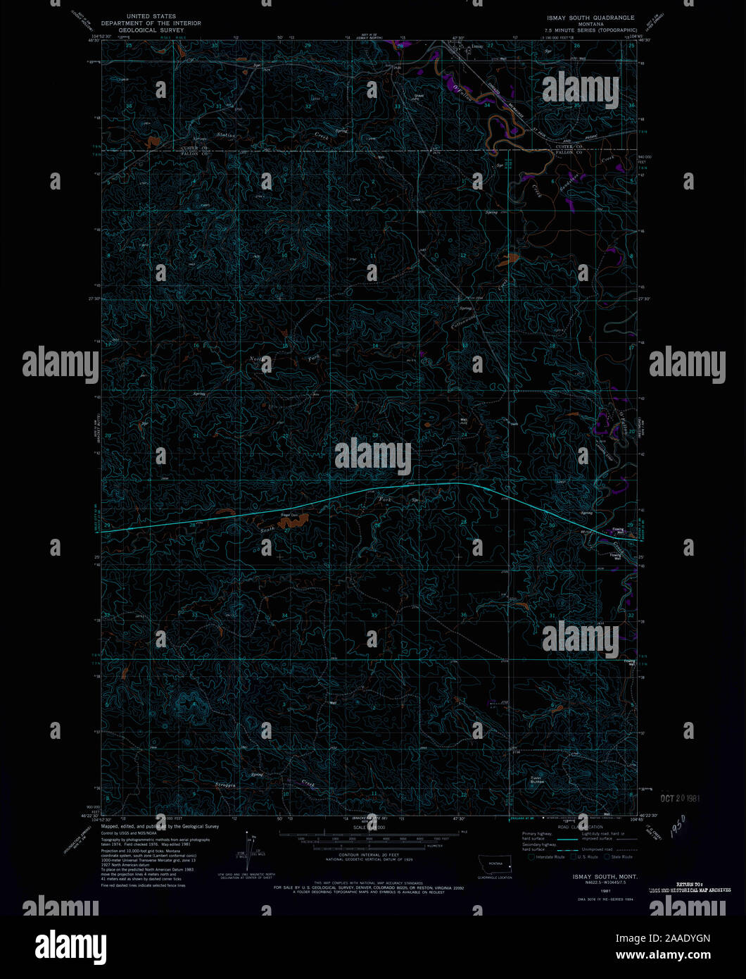 Map of ismay montana hires stock photography and images Alamy