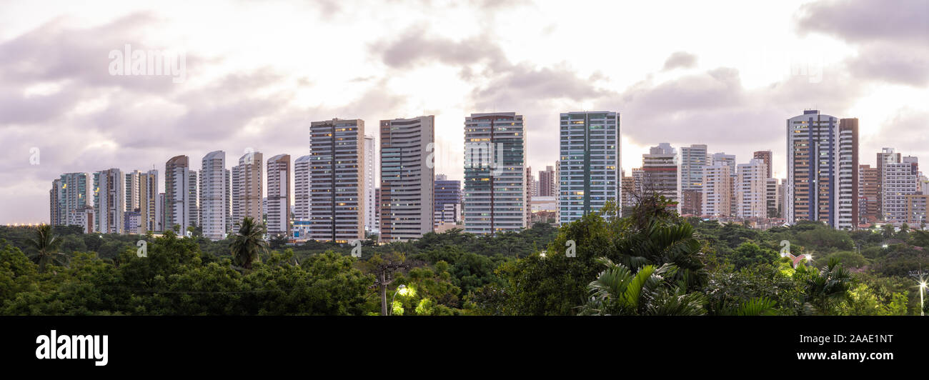 high standard residential buildings in the Cocó state park in the city of Fortaleza in Ceará Brazil Stock Photo