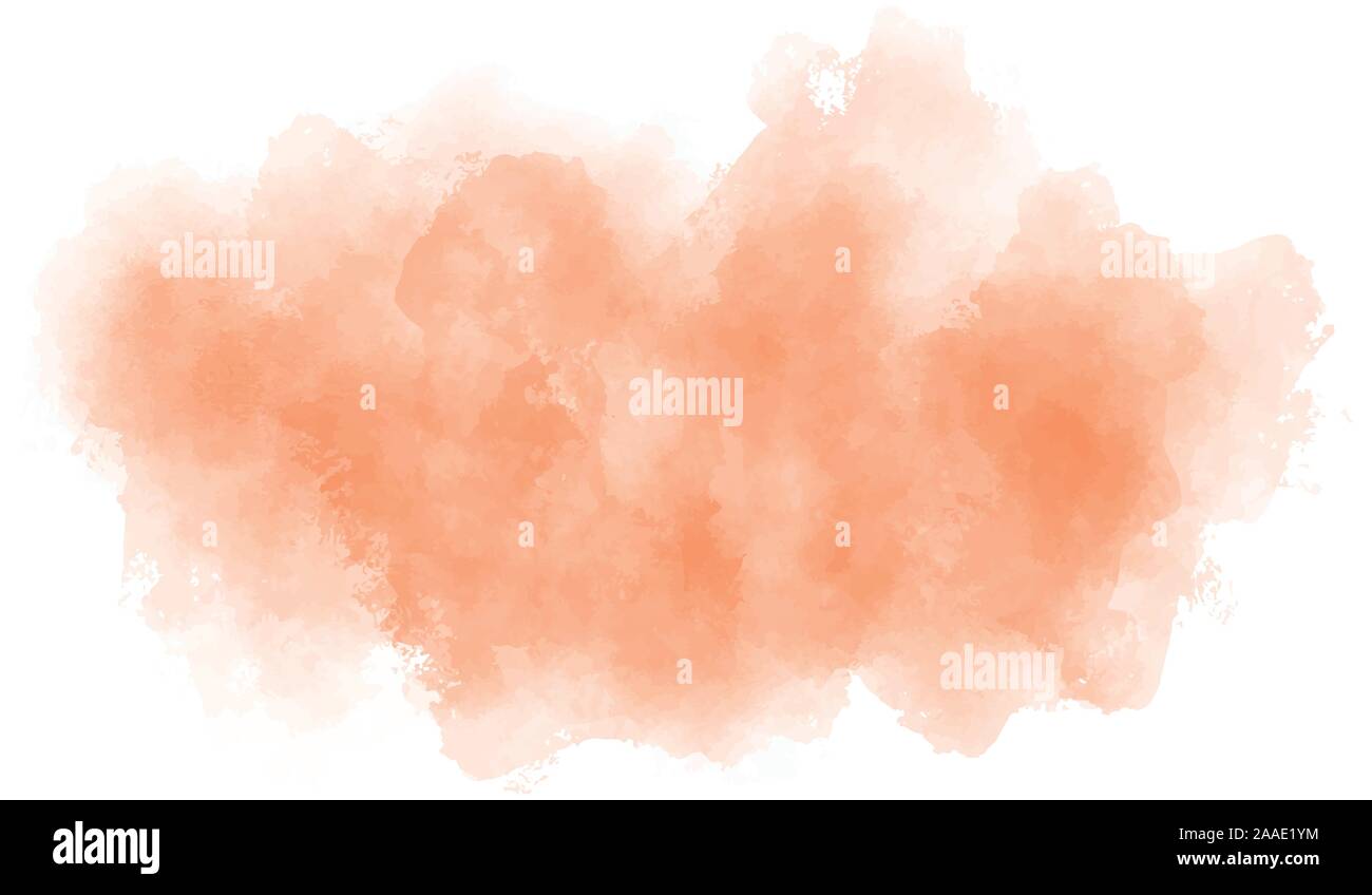 Watercolor Orange Background Vector Abstract Illustration Colorful Pastel Paint Splash Stain White Isolated Background Eps 8 Light And Delicate Stock Vector Image Art Alamy