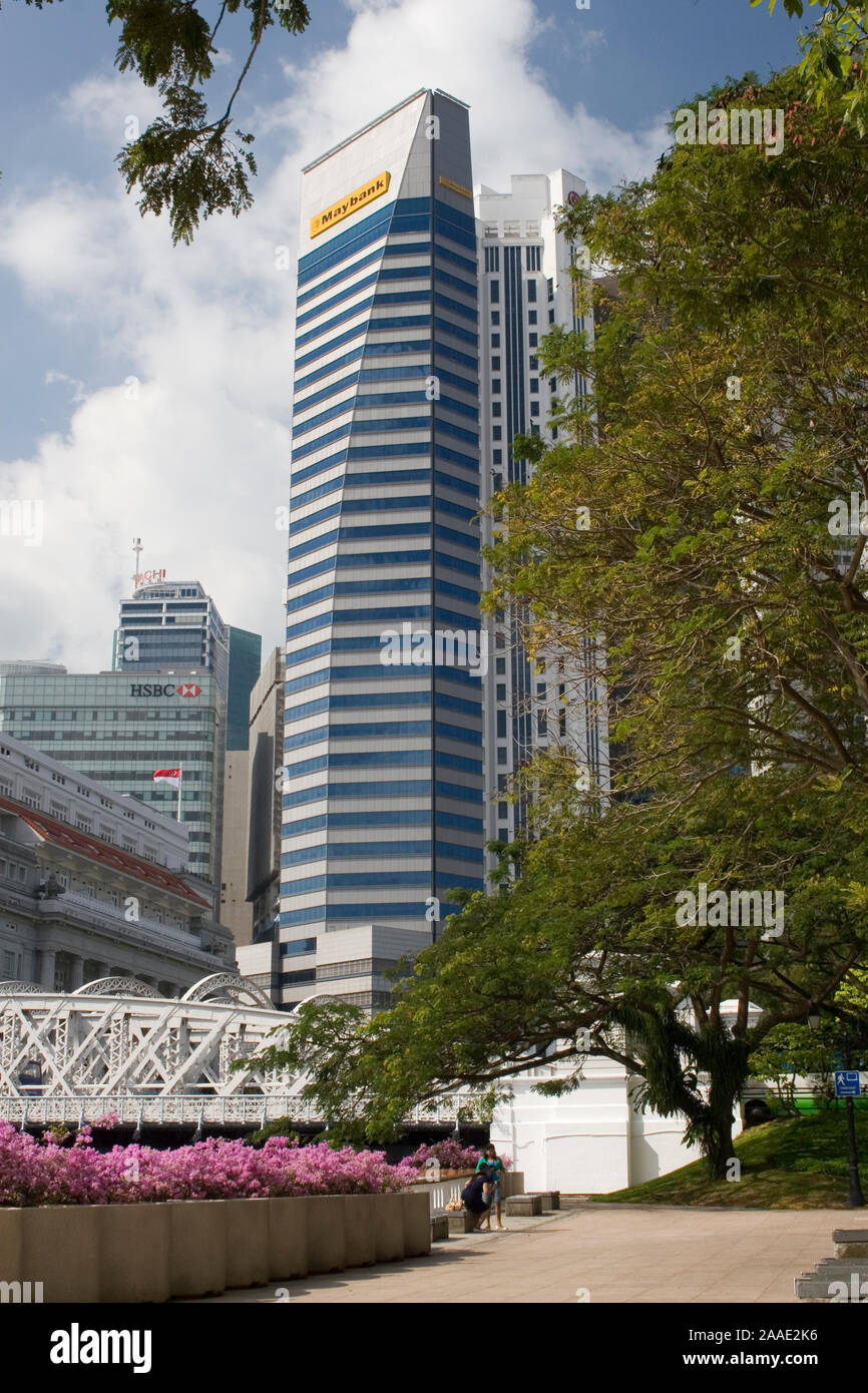 Gebäude der Maybank in Singapur, Asien Stock Photo