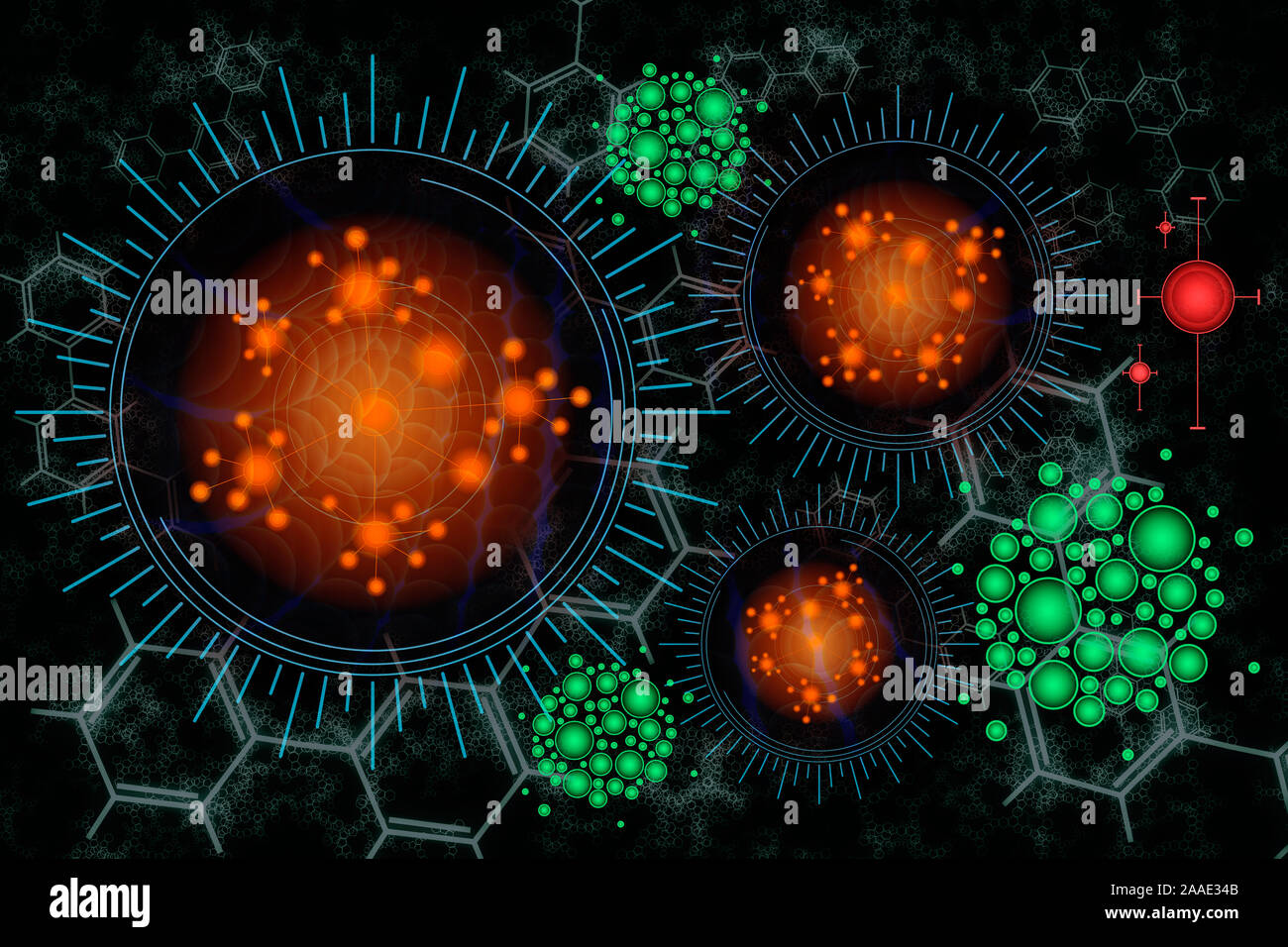 Subatomic World - Conceptual Illustration Stock Photo - Alamy