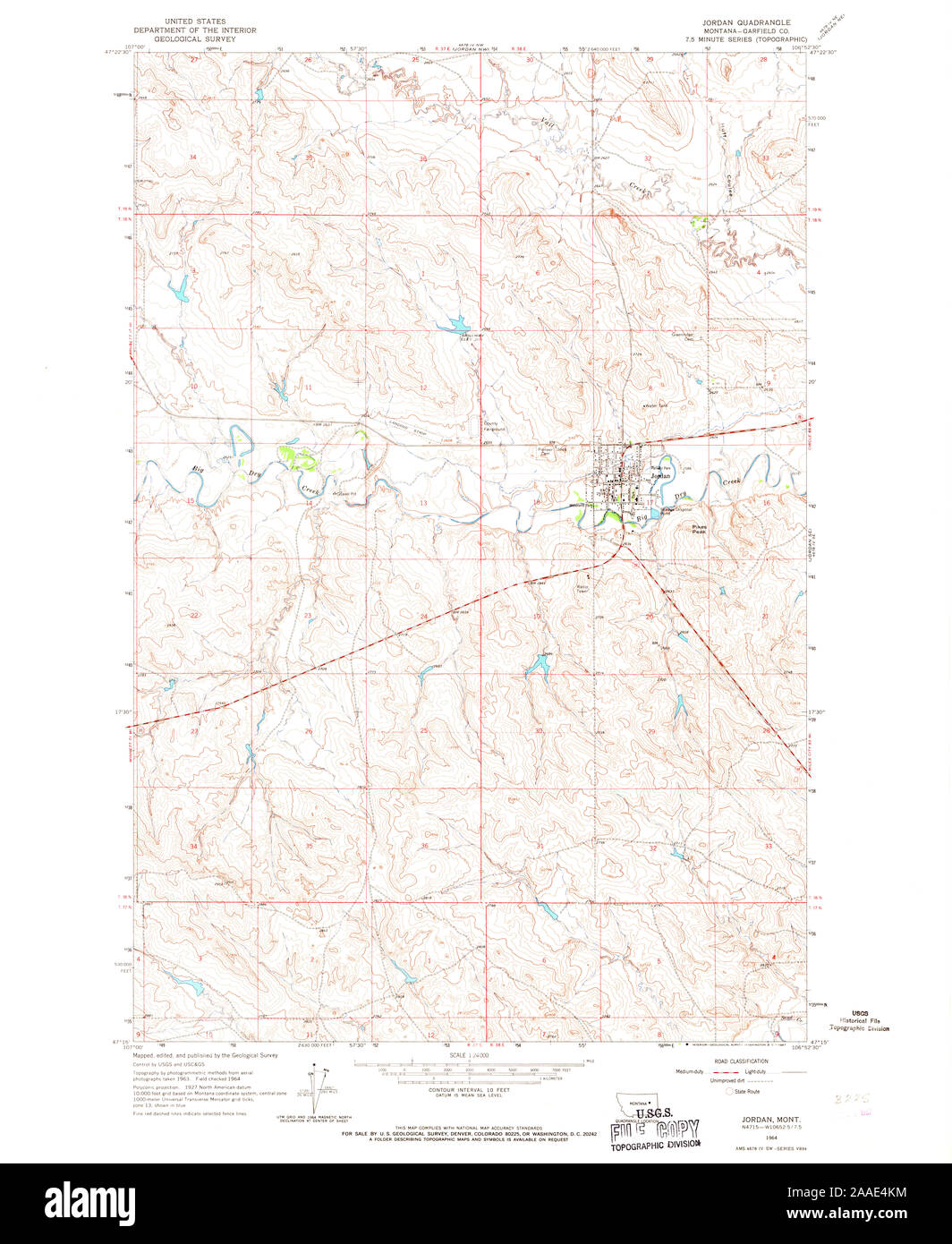 Jordan montana map hires stock photography and images Alamy
