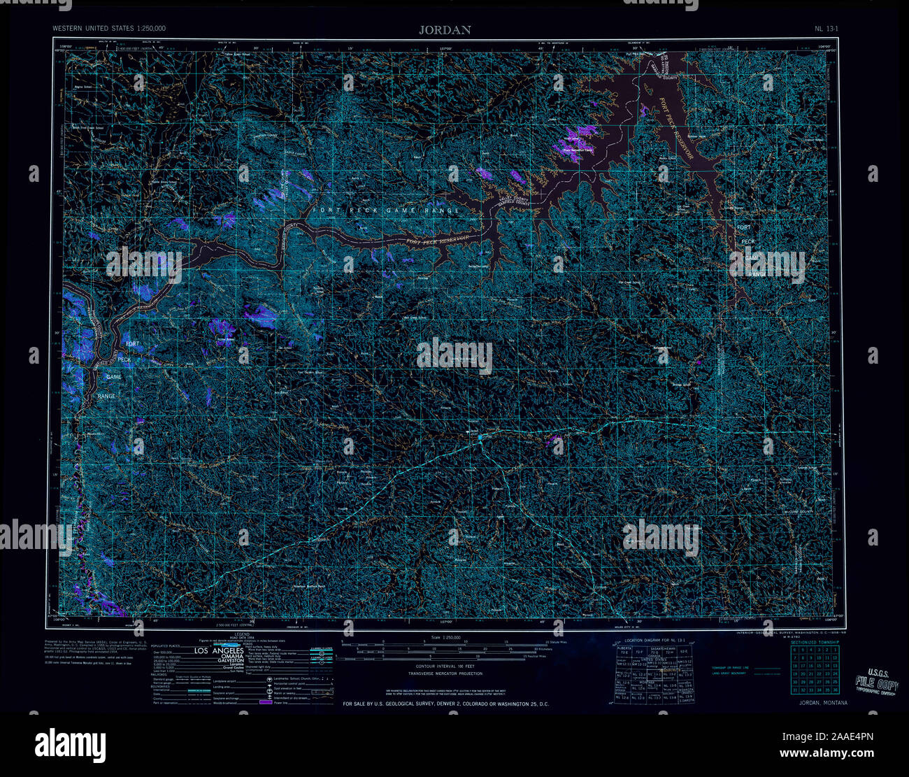 Jordan montana map hires stock photography and images Alamy
