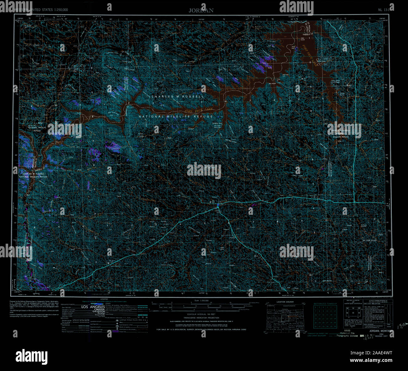 Jordan montana map hires stock photography and images Alamy