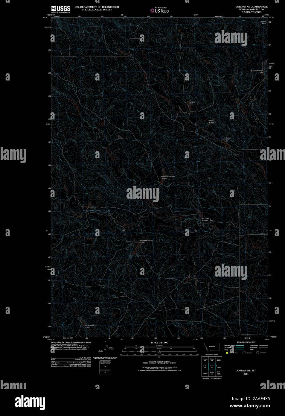 Jordan montana map hires stock photography and images Alamy
