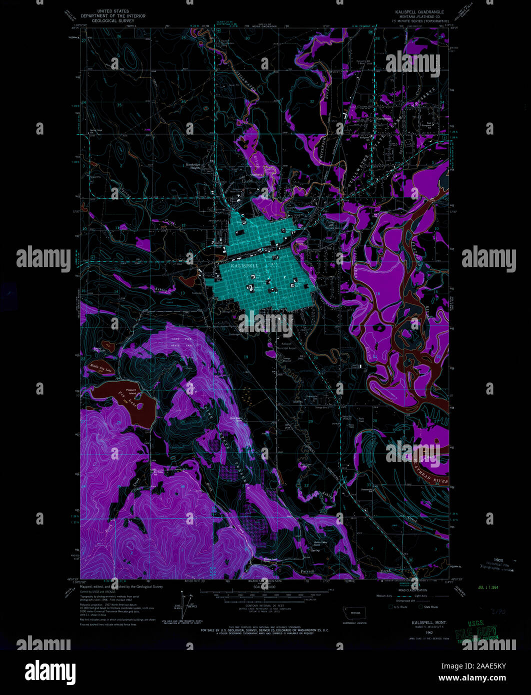 Kalispell montana map hi-res stock photography and images - Alamy