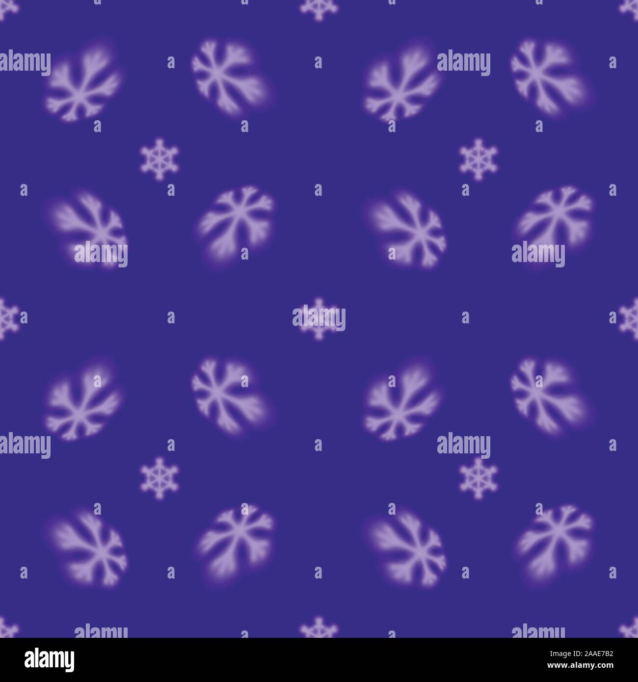Christmas seamless snowflake pattern with blurred falling snow stars ...