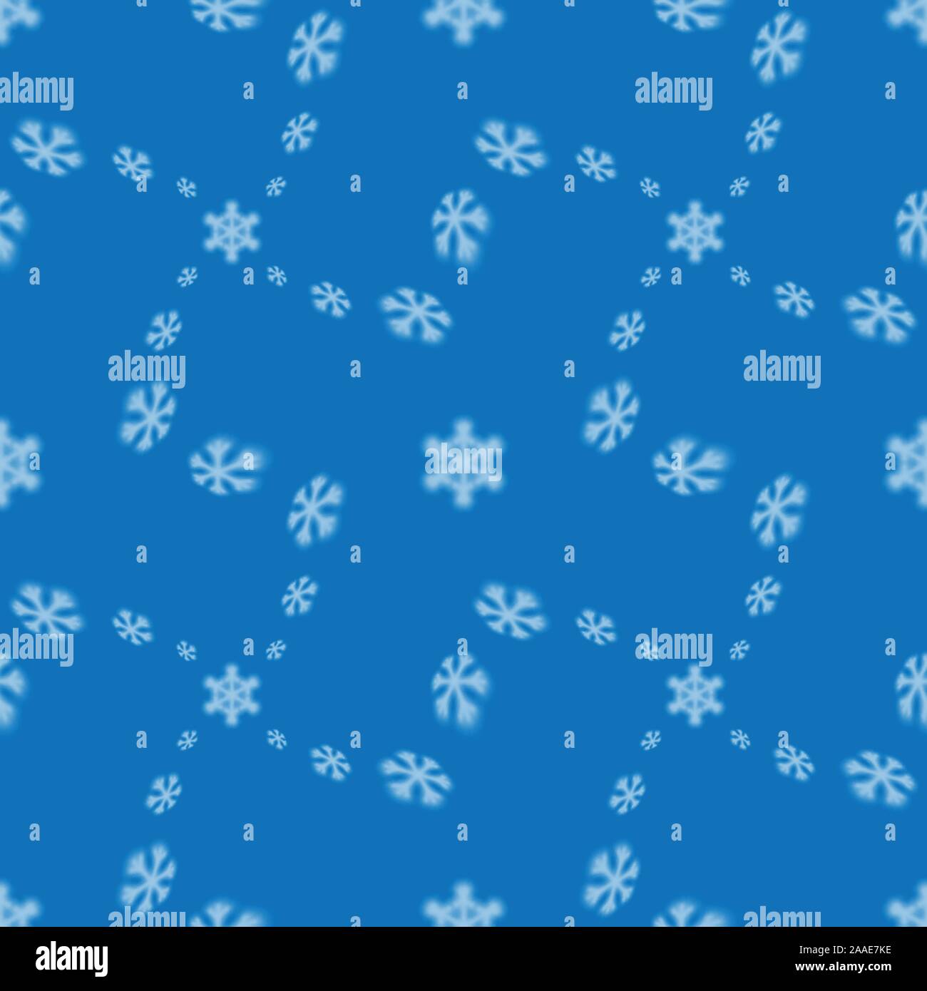 Christmas seamless snowflake pattern with blurred falling snow stars ...