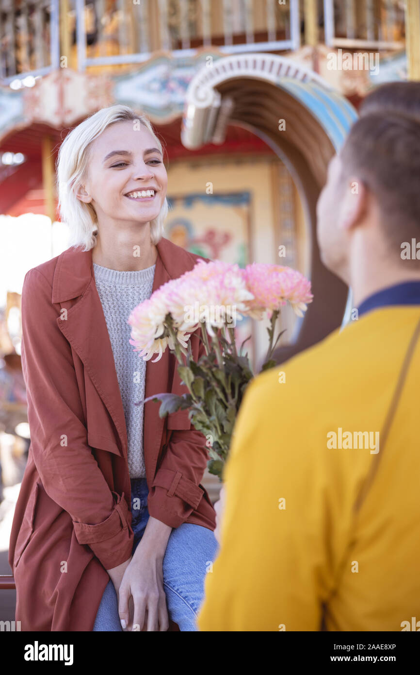 Beautiful woman being happy hi-res stock photography and images - Alamy