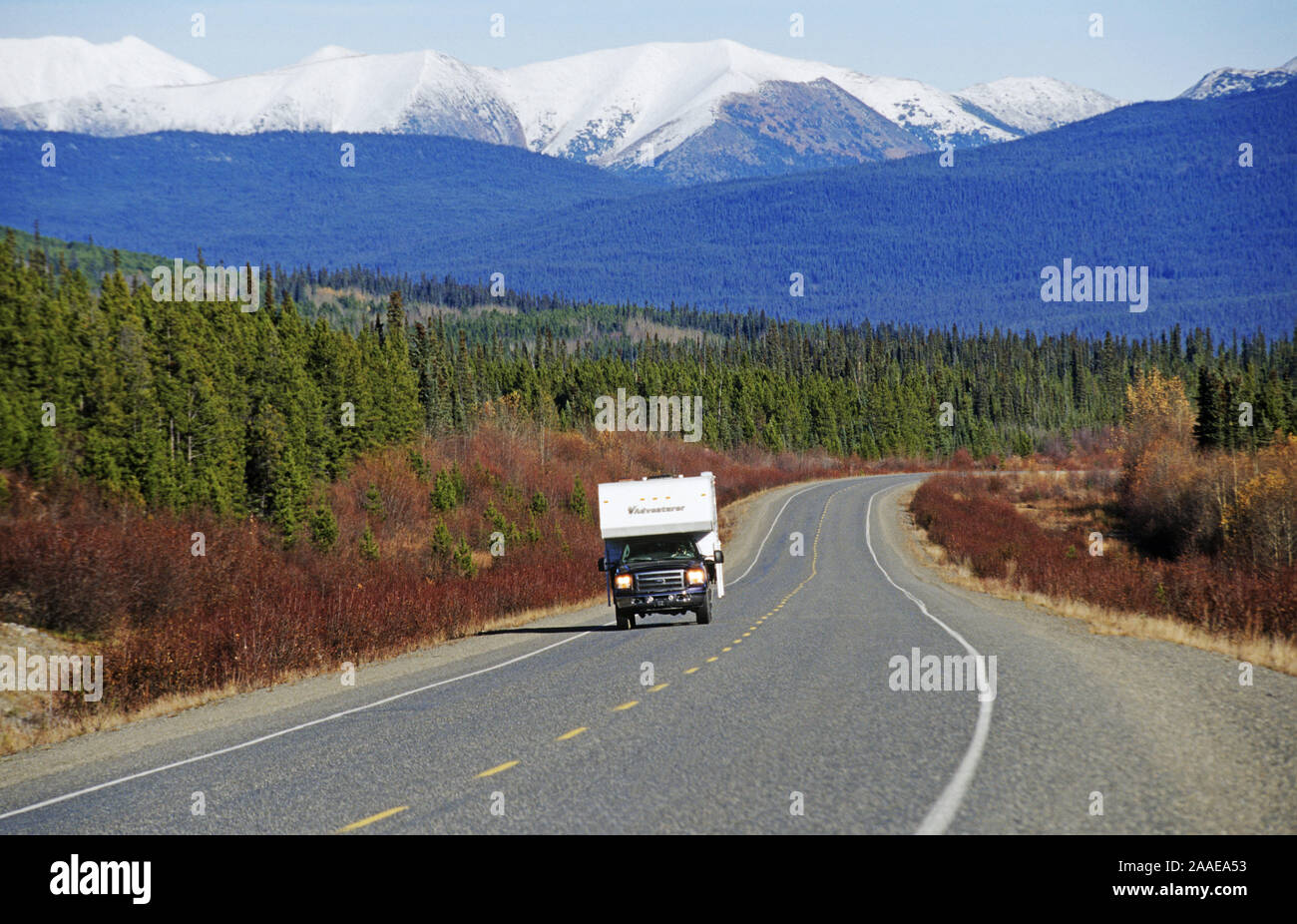 Unterwegs auf dem Alaska Highway - Yukon Territories, Kanada Stock Photo