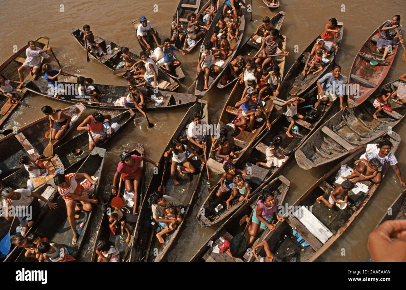 Amazonas Flussanwohner, Amazonas, Brasilien Stock Photo