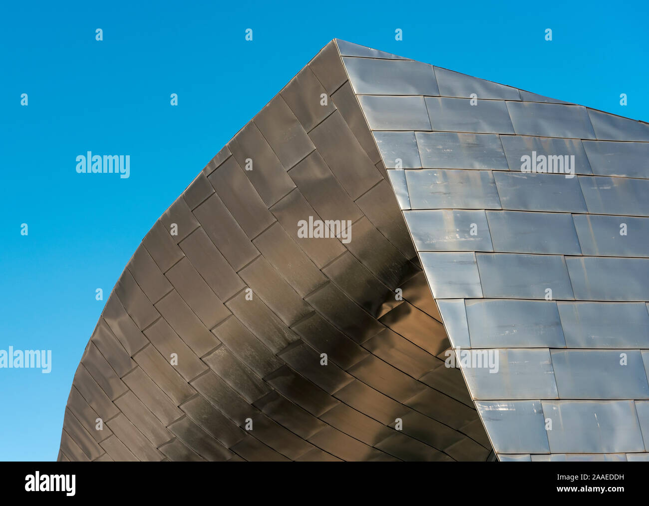 Architectural detail, Guggenheim Museum Bilbao, Spain Stock Photo