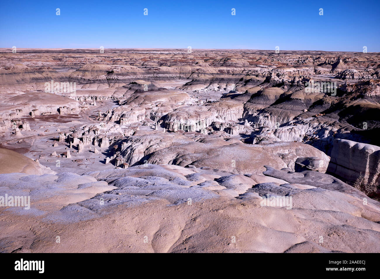 Bisti Badlands De-Na-Zin rock formations in New Mexico, USA Stock Photo