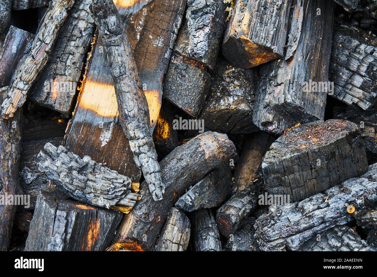 Burnt pieces of wood, abstract background Stock Photo Alamy