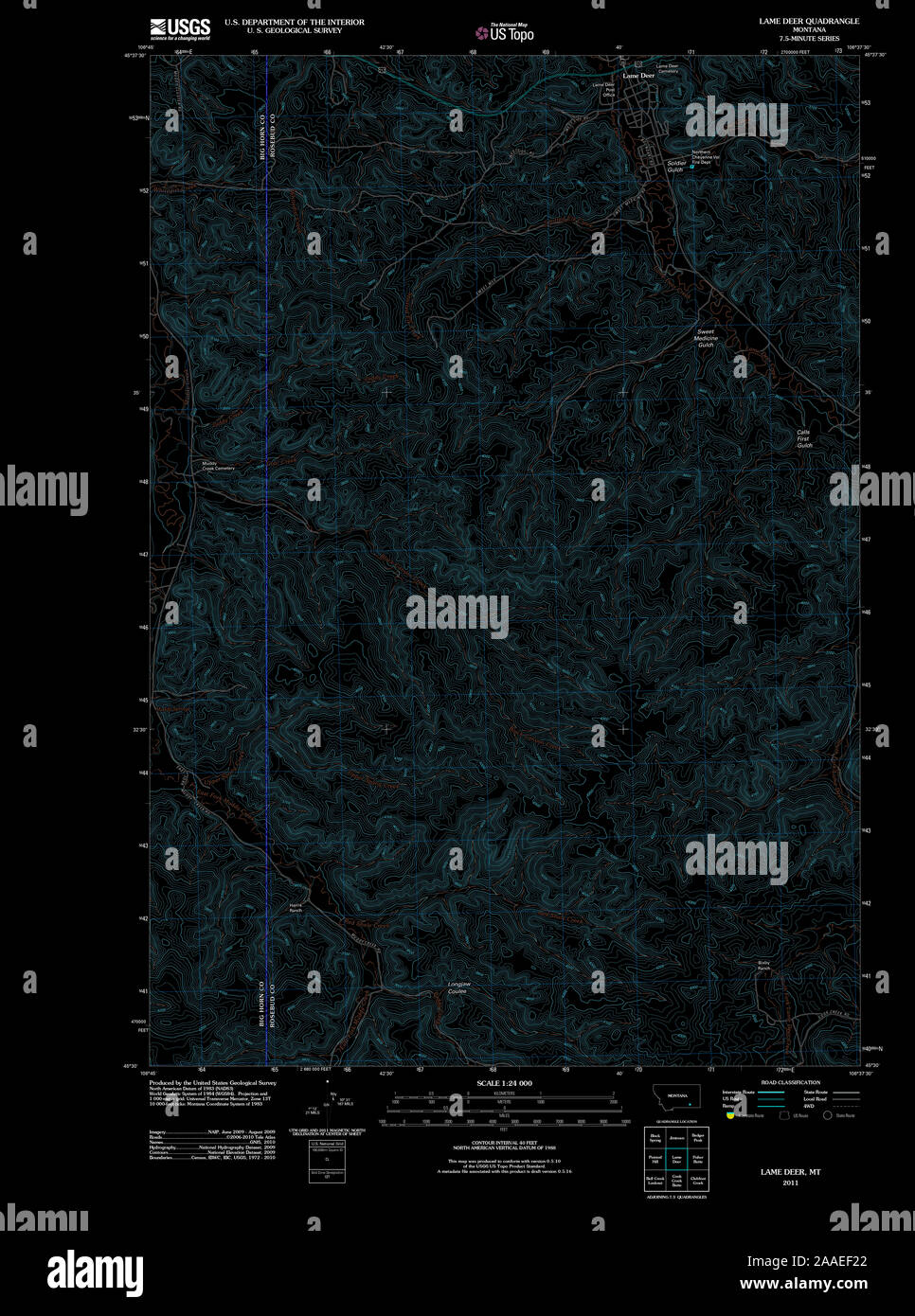 Lame deer map hires stock photography and images Alamy