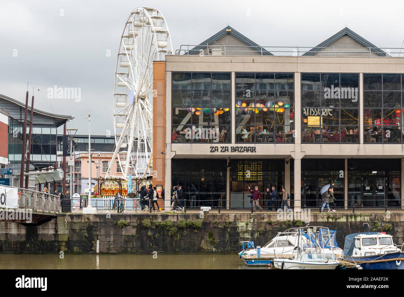 Za Za Bazaar on Bristol Harbourside, The Floating Harbour, City of Bristol, England, UK Stock Photo