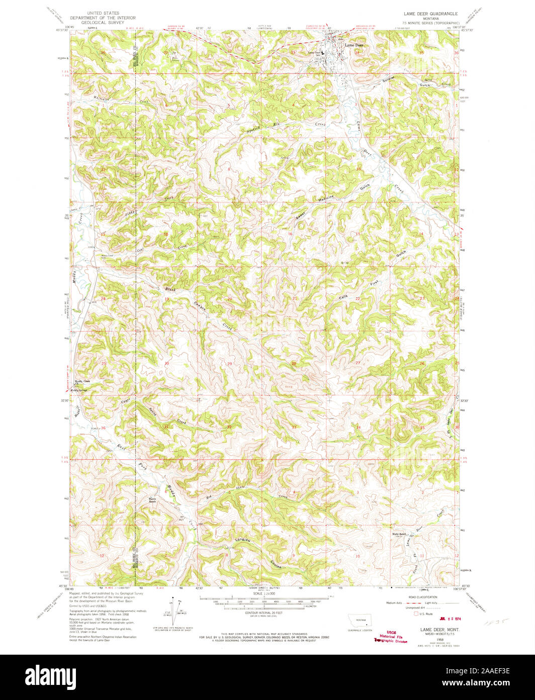 Lame deer map hires stock photography and images Alamy