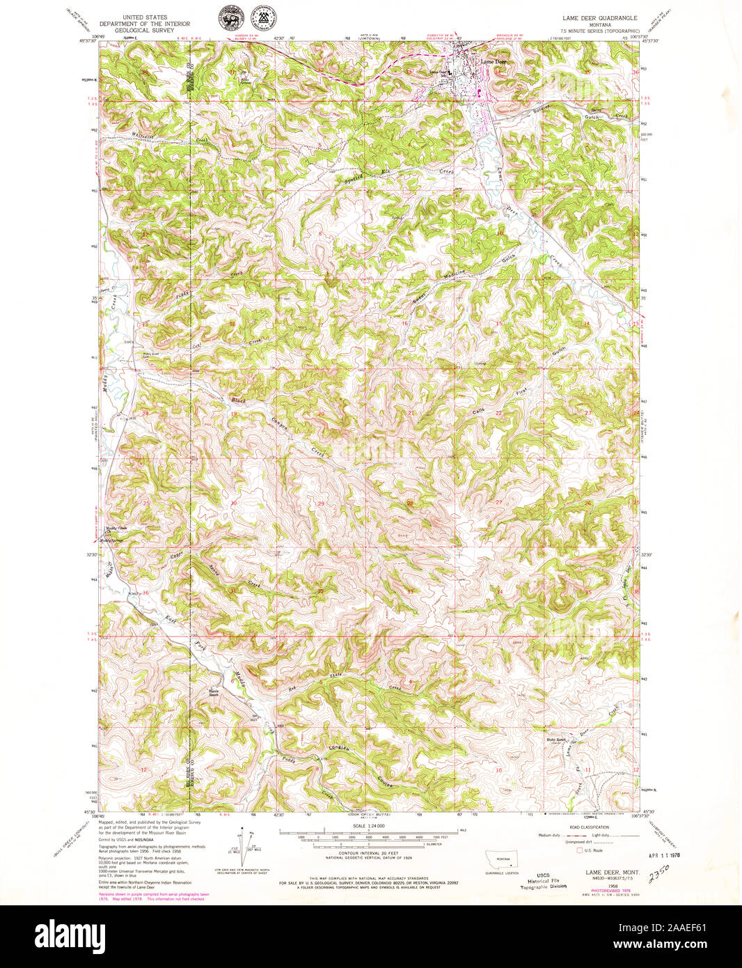 Map of lame deer montana hires stock photography and images Alamy