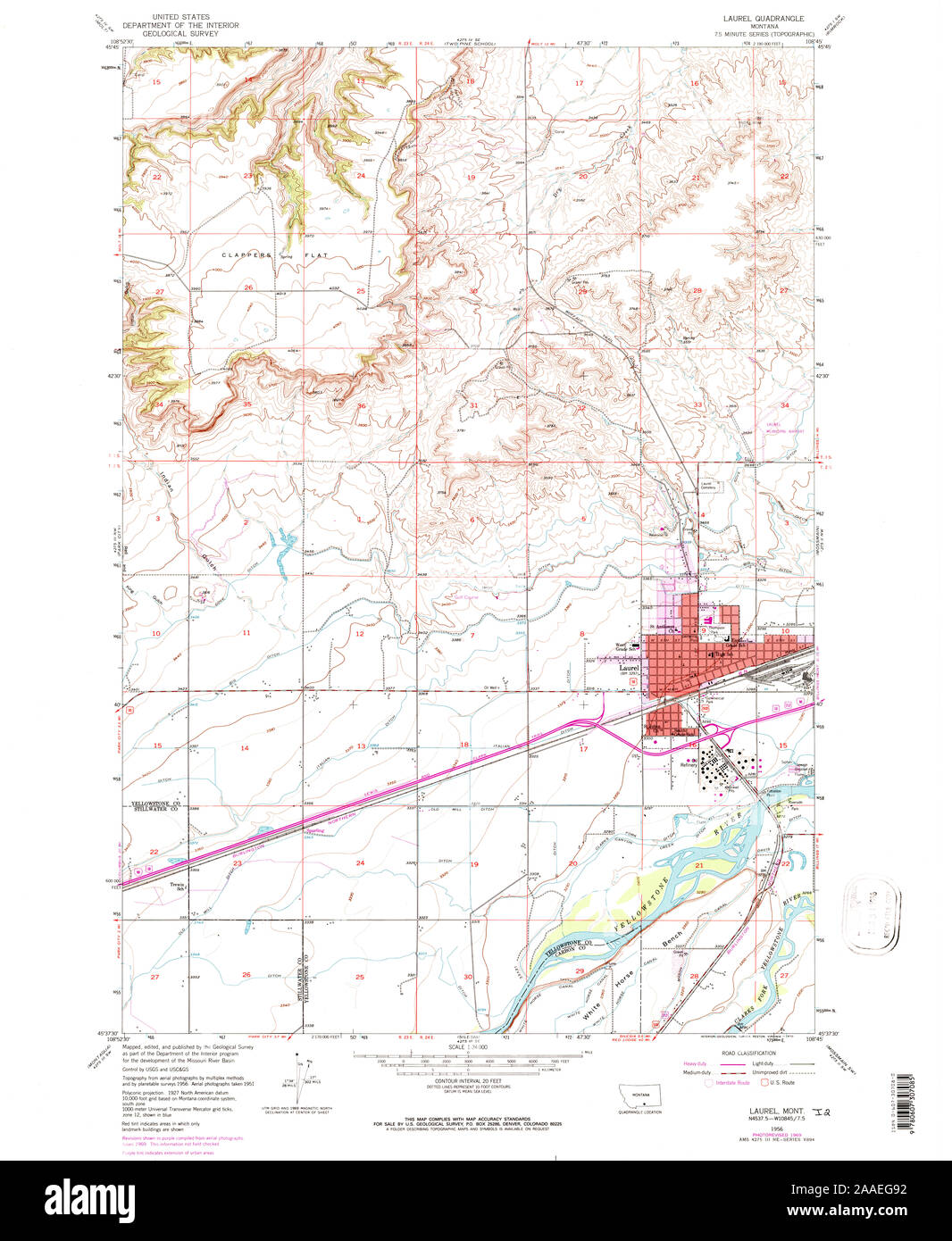 Map of laurel montana hi-res stock photography and images - Alamy