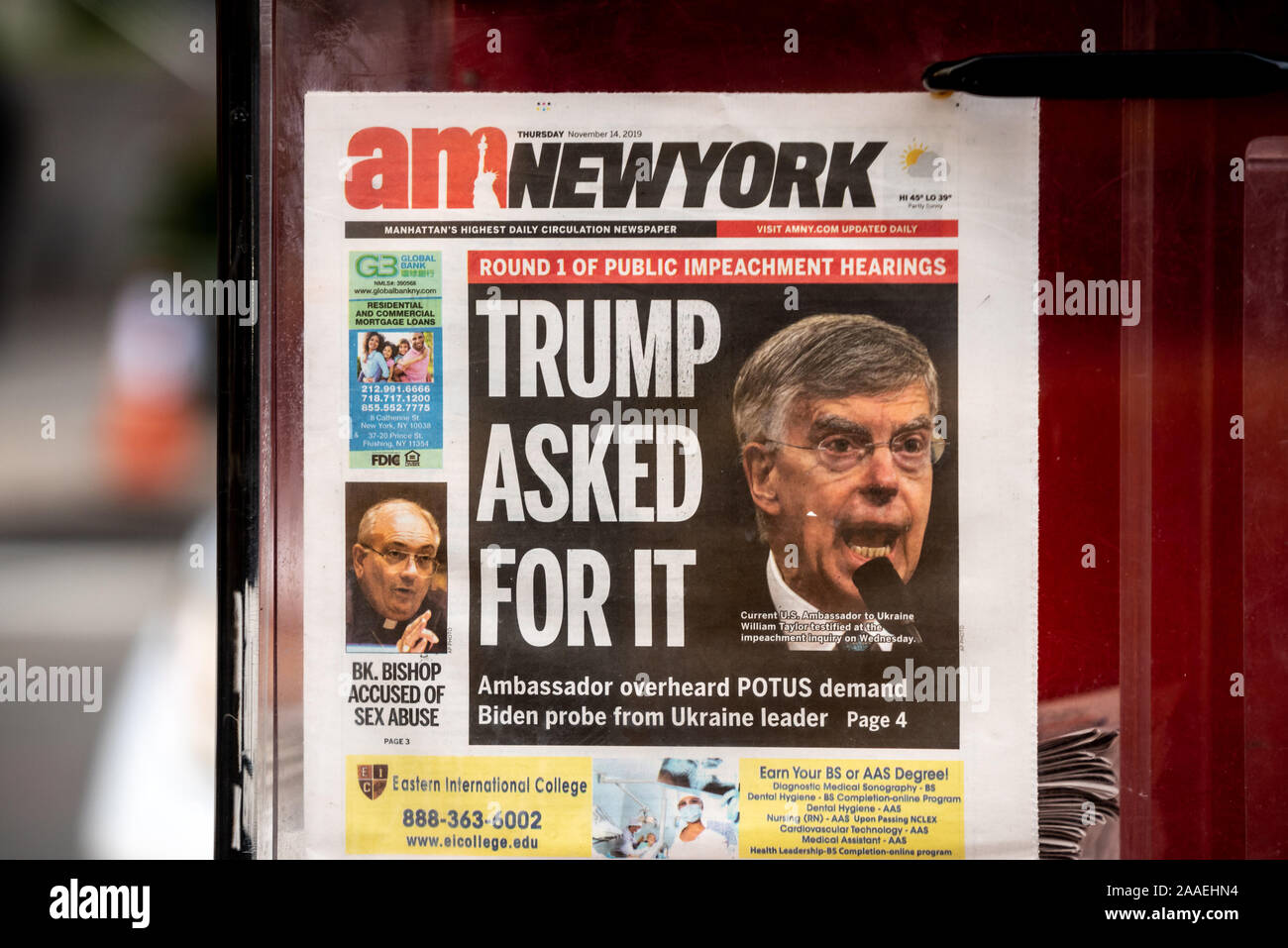 New York City newspaper Stock Photo Alamy