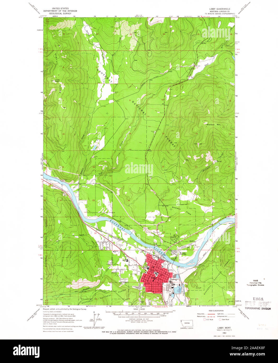 Map of libby montana hires stock photography and images Alamy