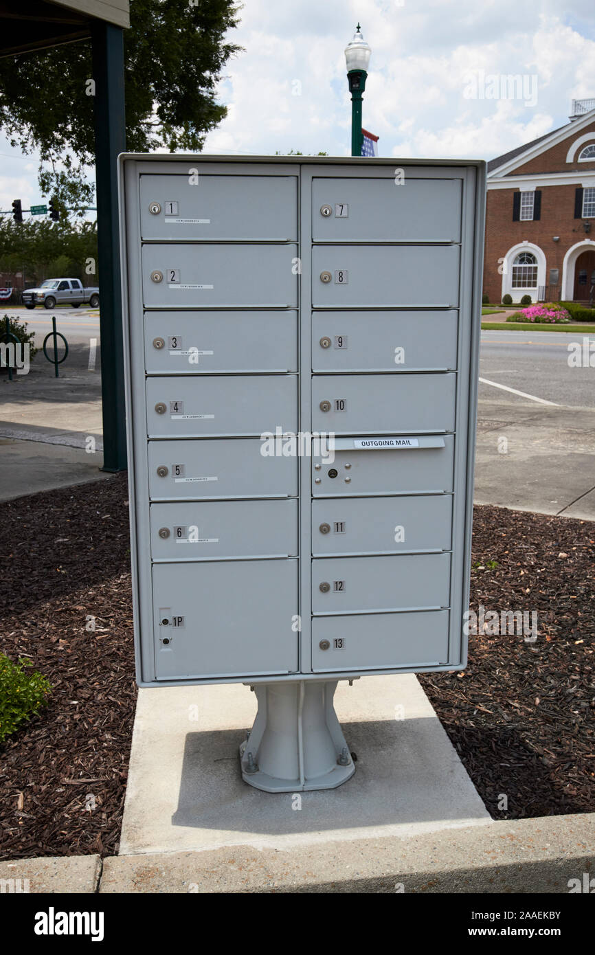 multiple business mail boxes in a commercial property development