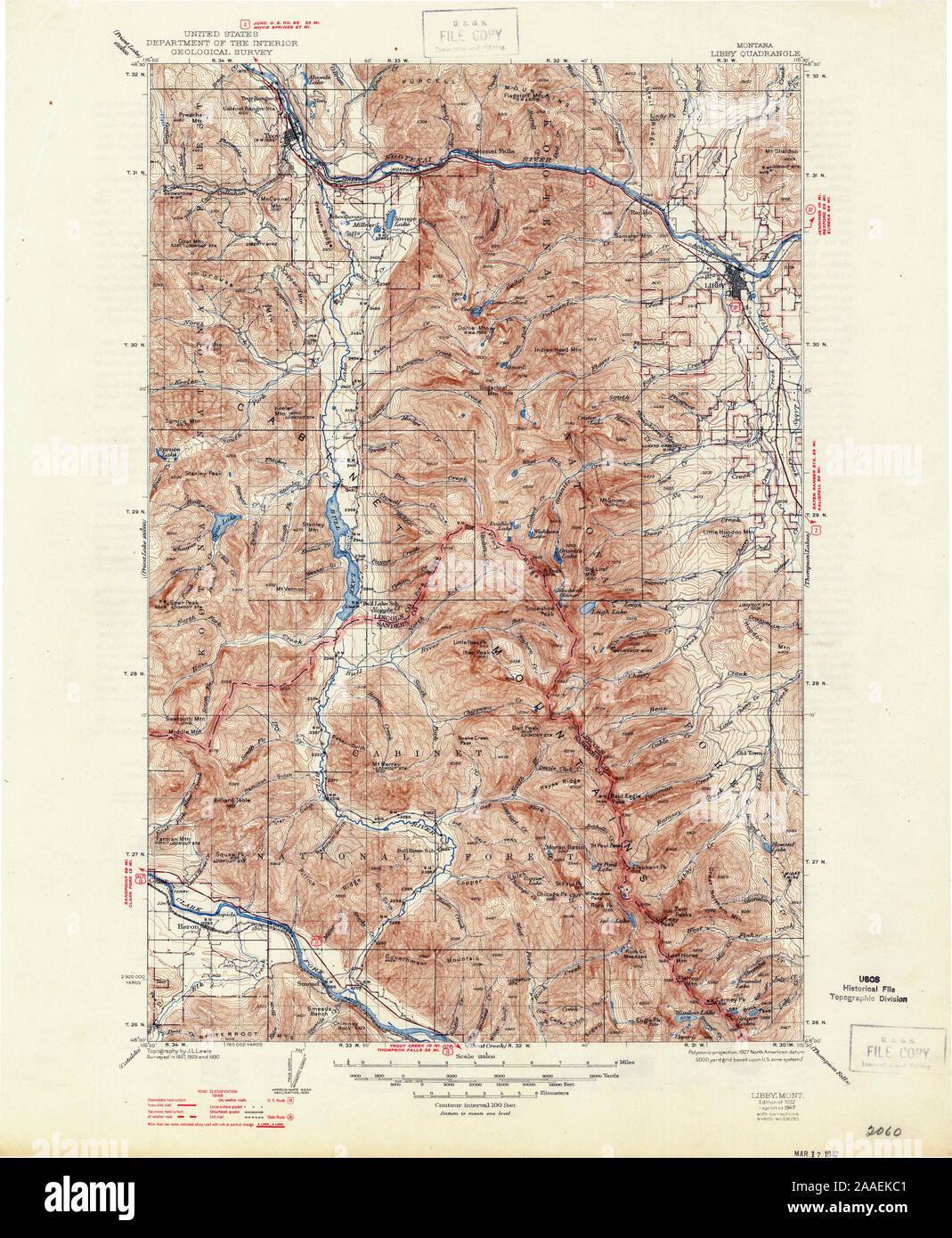 Map of libby montana hi-res stock photography and images - Alamy