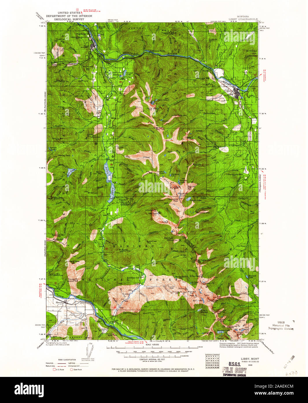 Map of libby montana hi-res stock photography and images - Alamy
