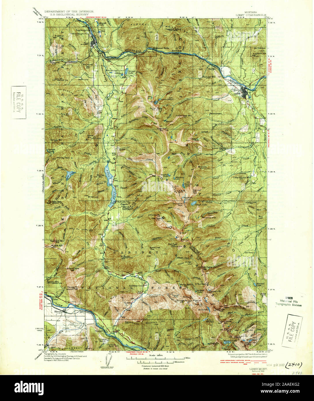 Map of libby montana hi-res stock photography and images - Alamy