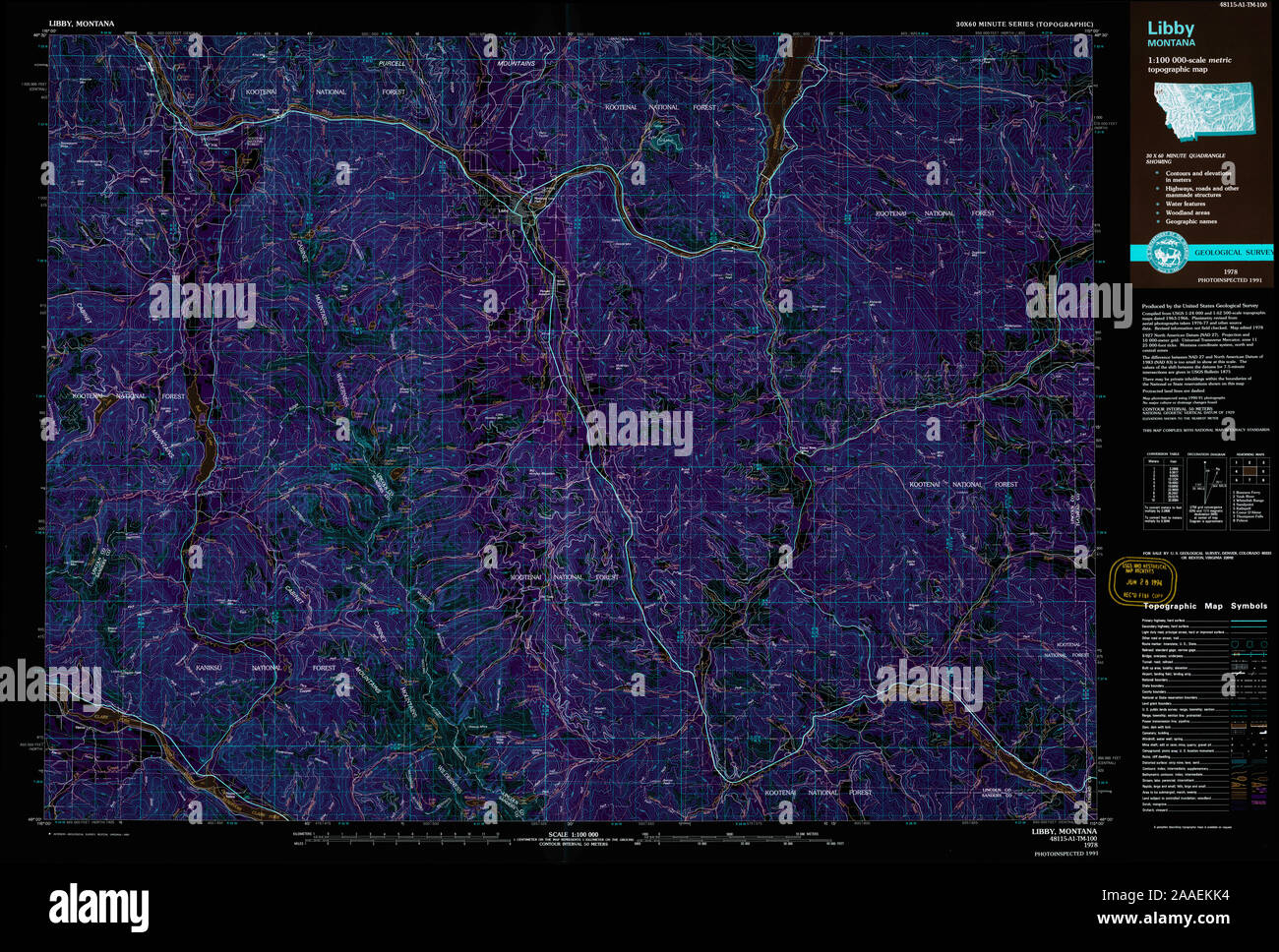 Map of libby montana hires stock photography and images Alamy