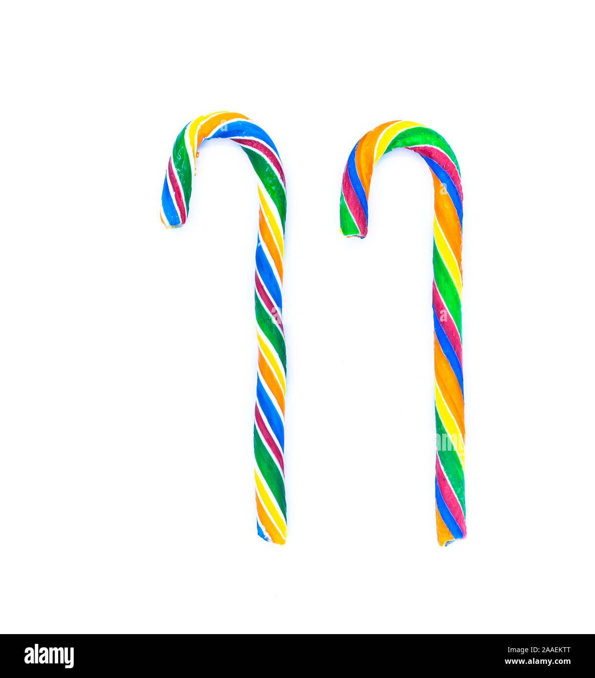candycane figures, isolated; on white Stock Photo