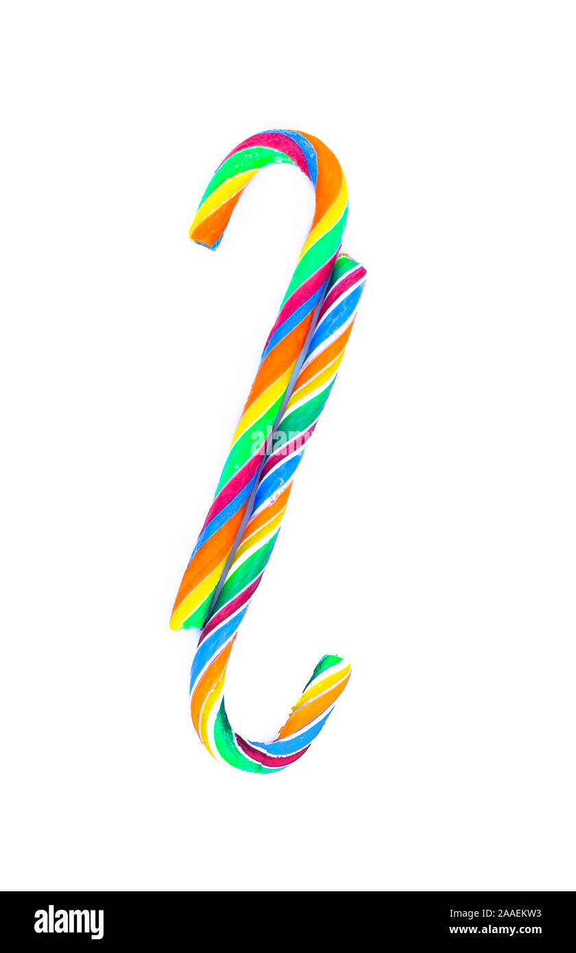 candycane figures, isolated; on white Stock Photo