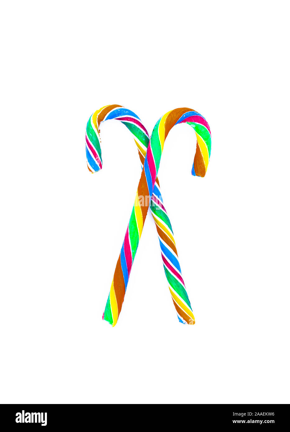 candycane figures, isolated; on white Stock Photo