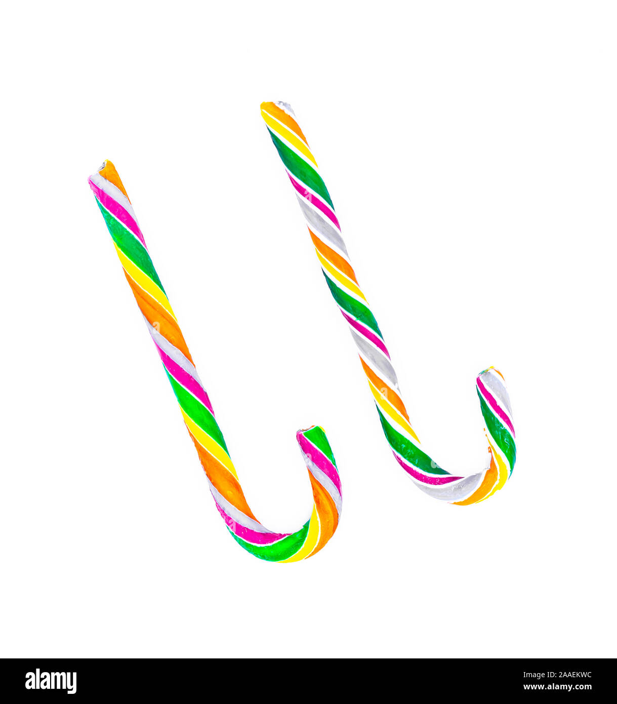candycane figures, isolated; on white Stock Photo