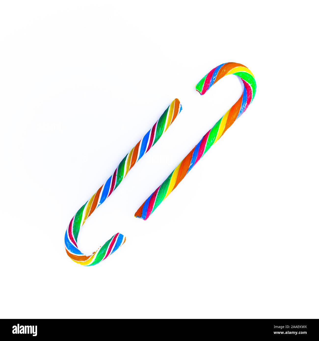 candycane figures, isolated; on white Stock Photo
