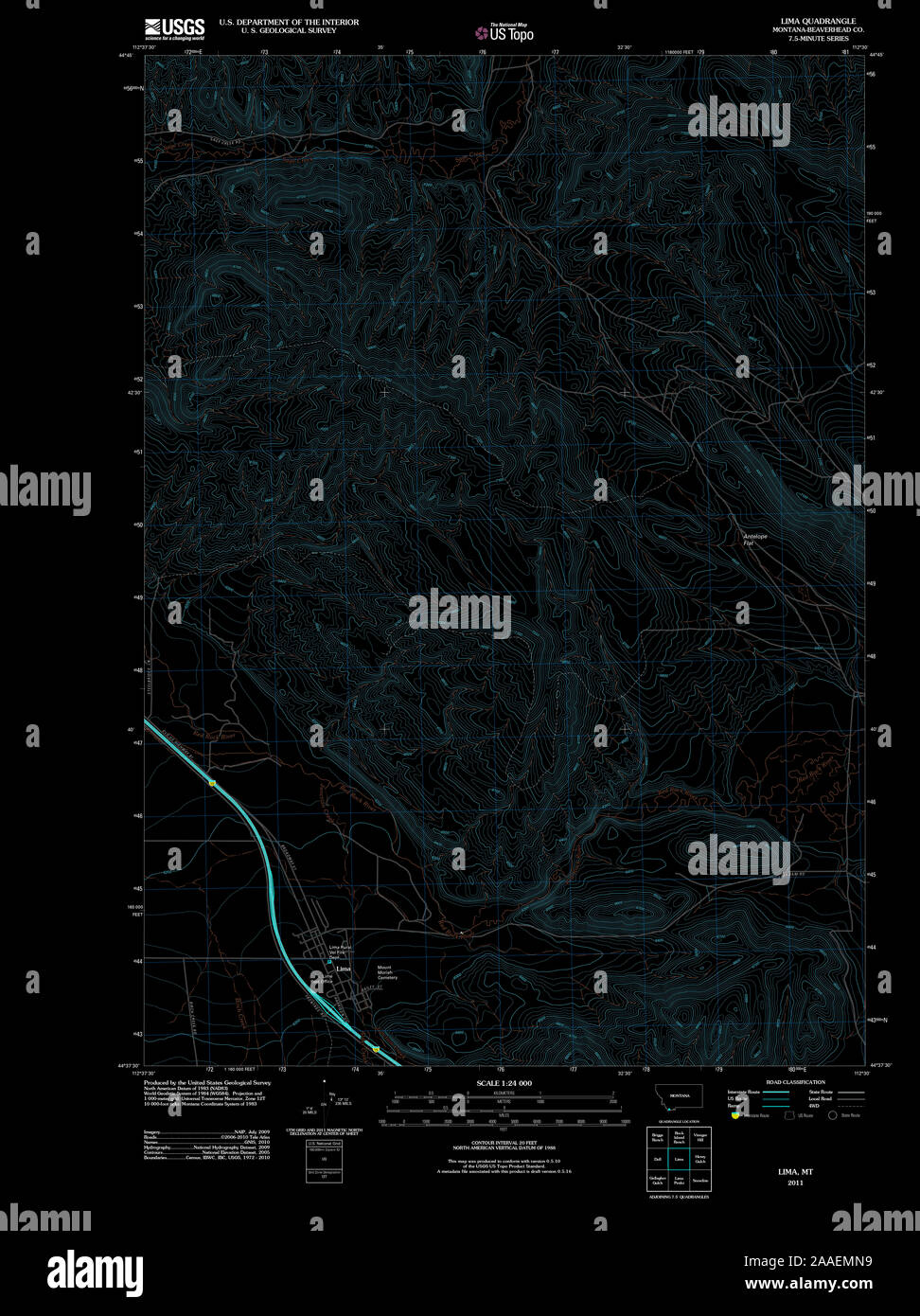 Map of lima montana hires stock photography and images Alamy