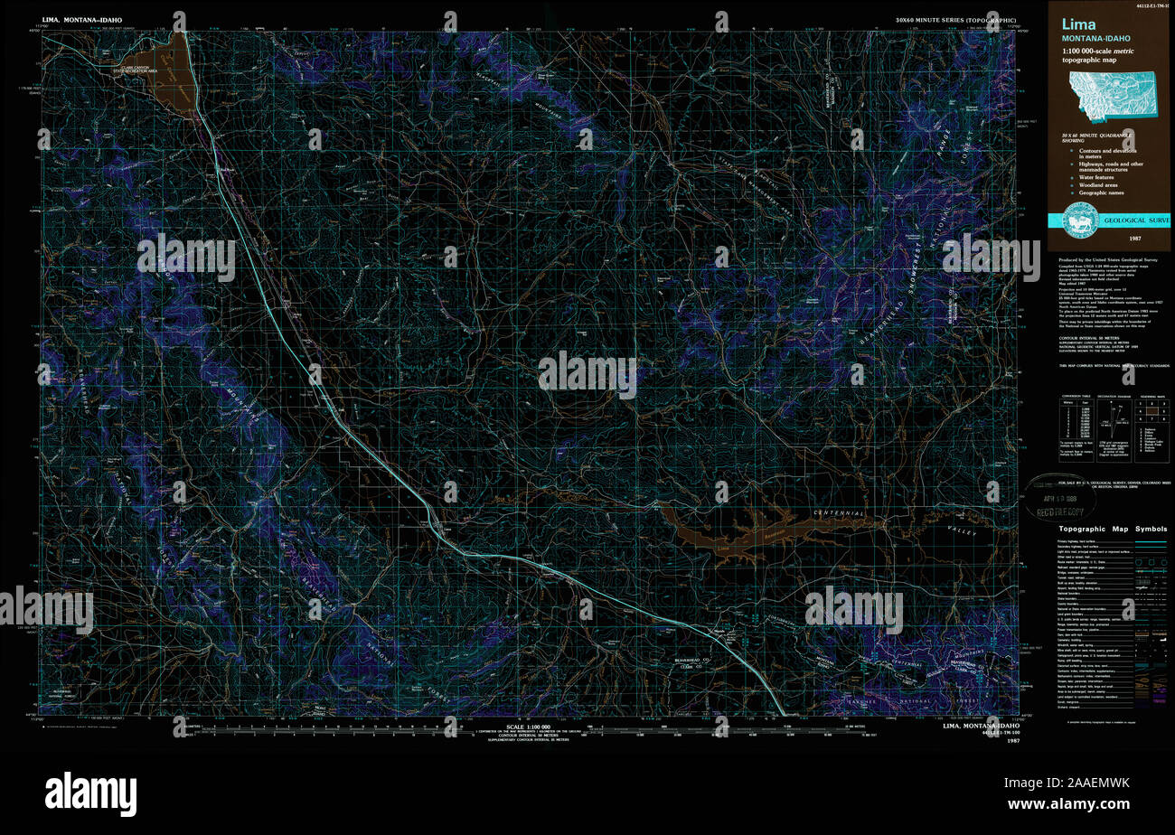 Lima montana map hires stock photography and images Alamy